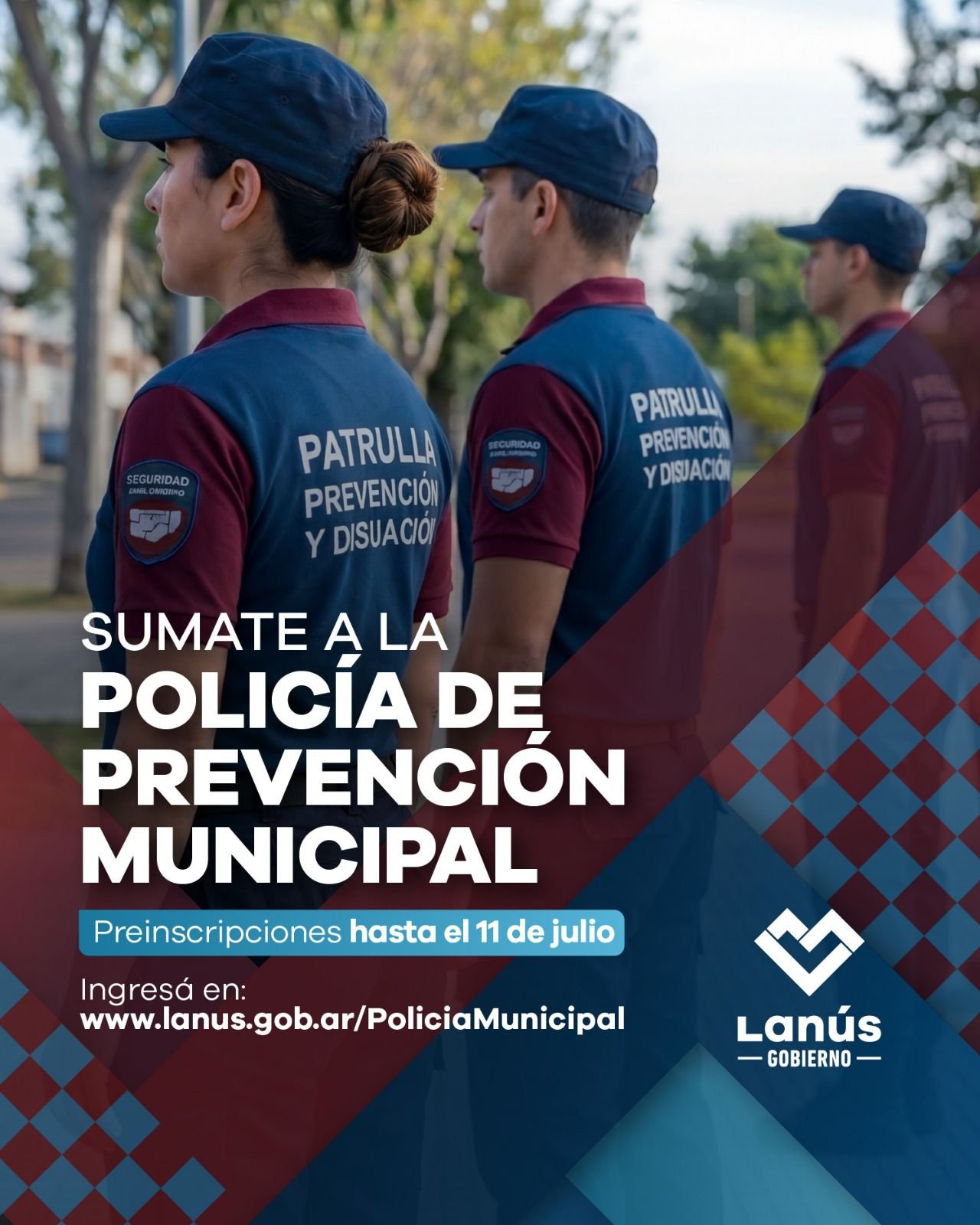 Lanús: se abrió la inscripción para sumarse a la Policía de Prevención Municipal