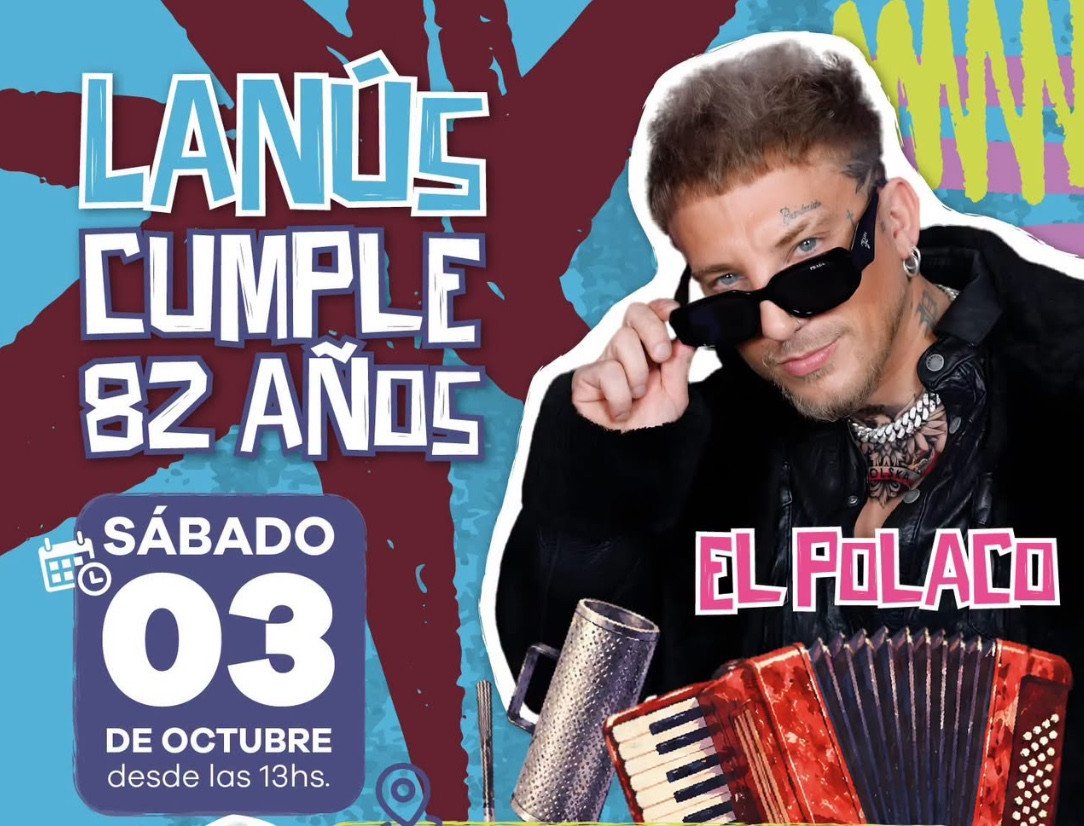 Lanús celebrará los 82 años como municipio con un festival. Los artistas que participarán