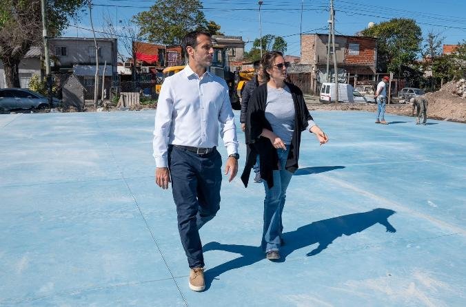 Lanús: avanzan las obras para el polideportivo en el barrio La Maquinita, los detalles