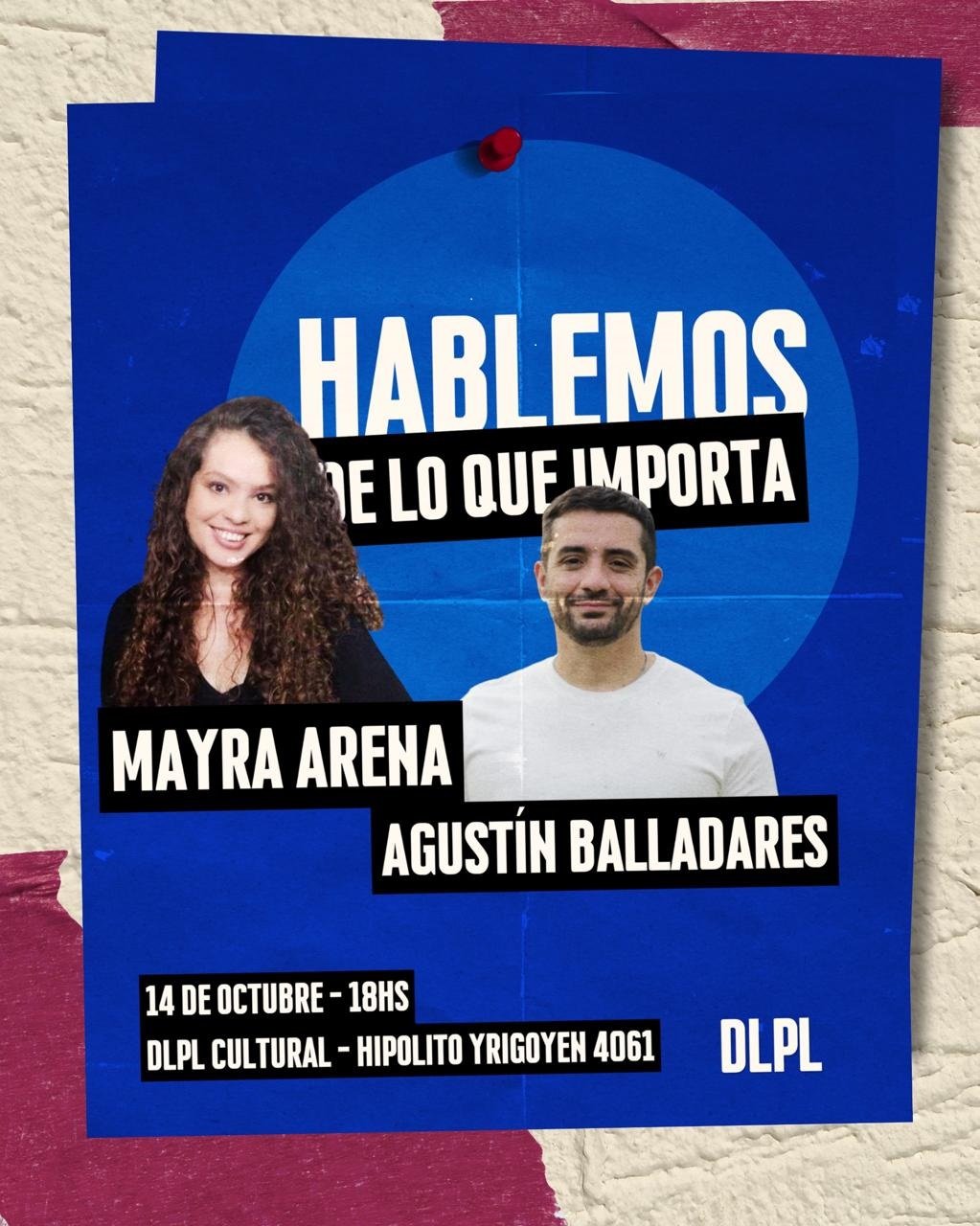 Lanús: Agustín Balladares y Mayra Arena serán protagonistas de un conversatorio